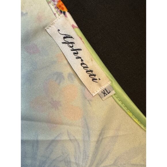 APHRATTI Womens Green Floral Maxi Dress Stretch Faux Wrap Spring Fairy Boho XL - Picture 6 of 8